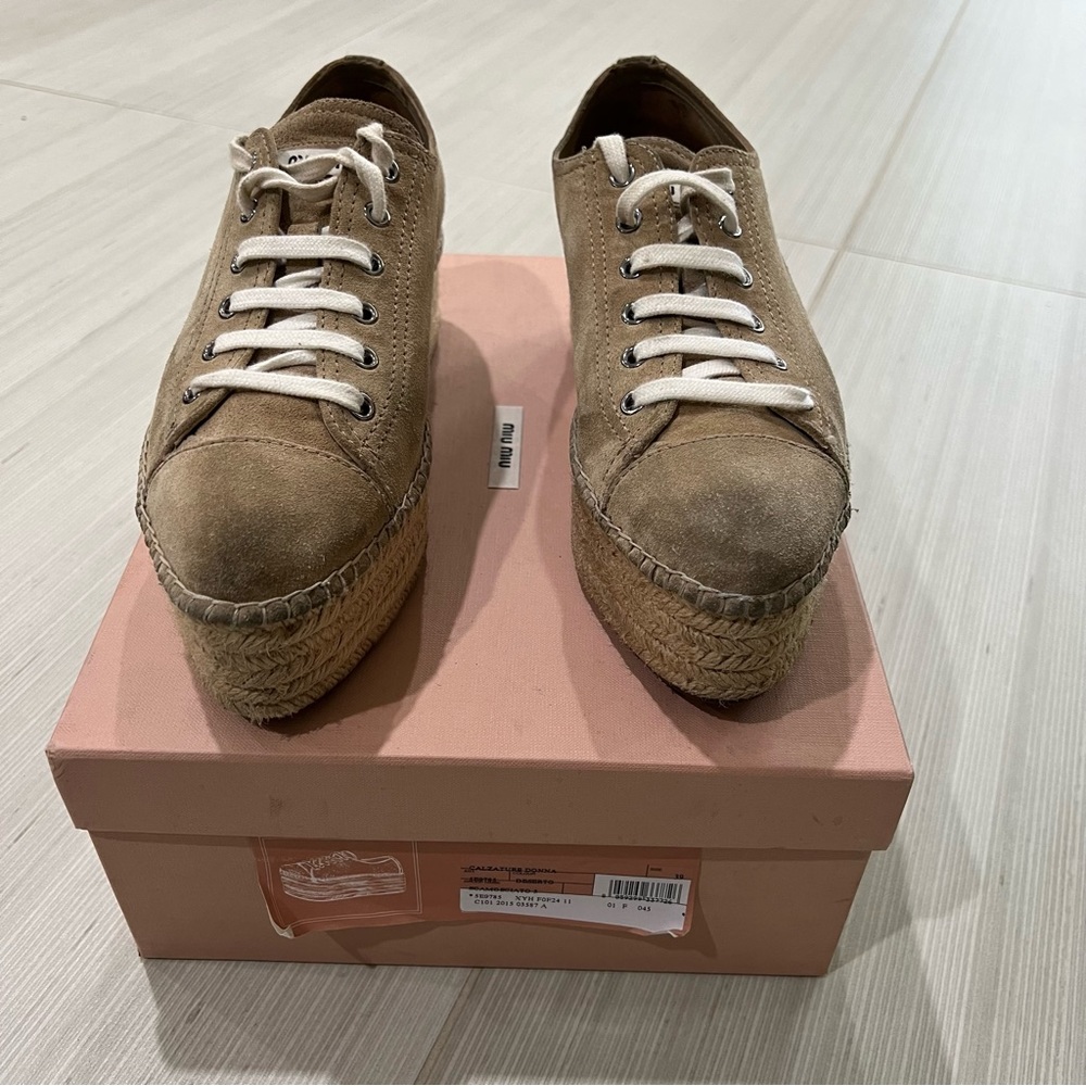 Miu miu suede sneakers high platform